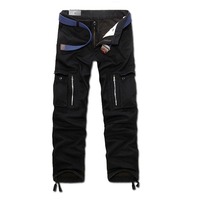 Zimowe polarowe ciepłe spodnie taktyczne Zip spodnie bawełniane luźne zieleń wojskowa Cargo spodnie męskie Casual Plus zagęścić spodnie narzędziowe rozmiar 40 4